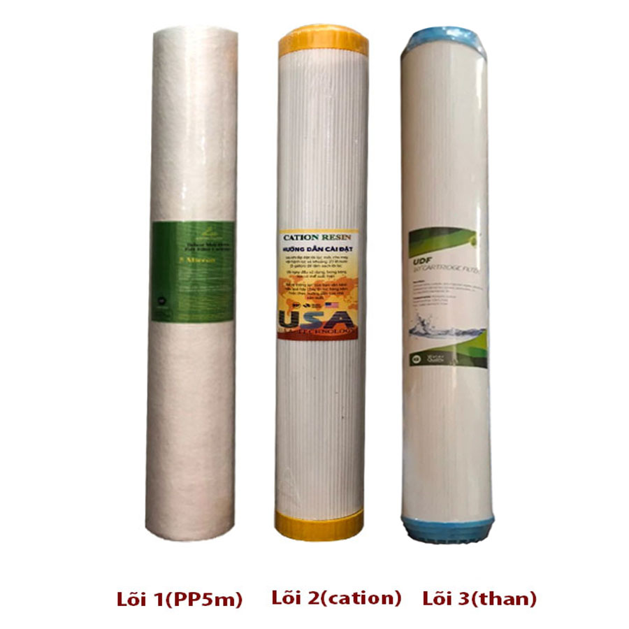 Bộ lõi lọc 1,2,3 cho cốc 20inch