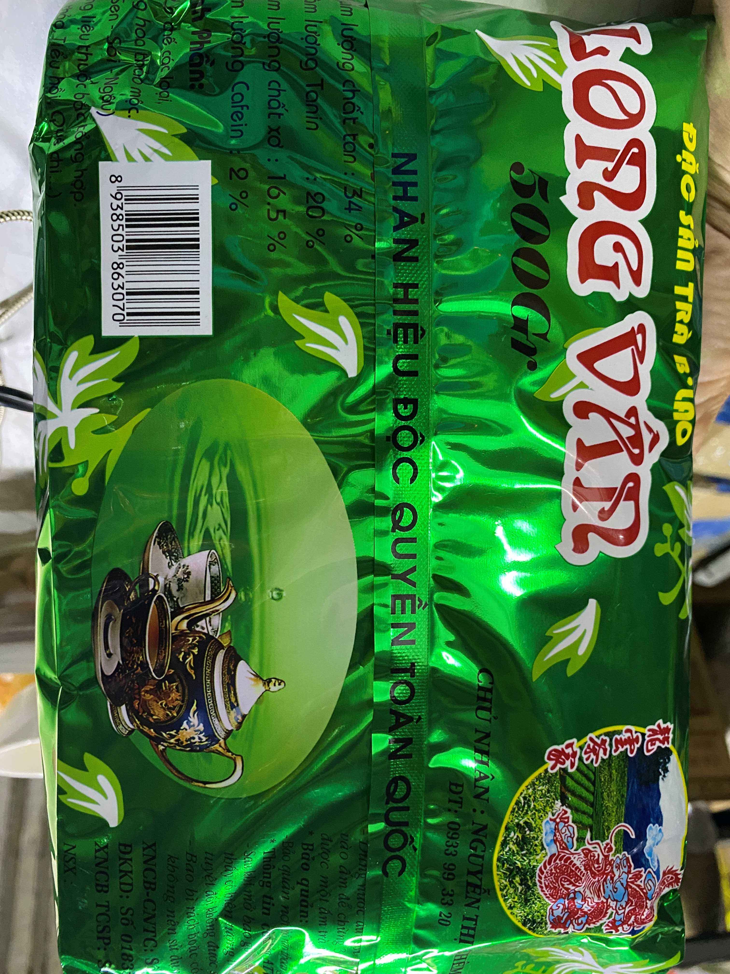 Trà xanh Vị Sen B'Lao LONG VÂN 500GR