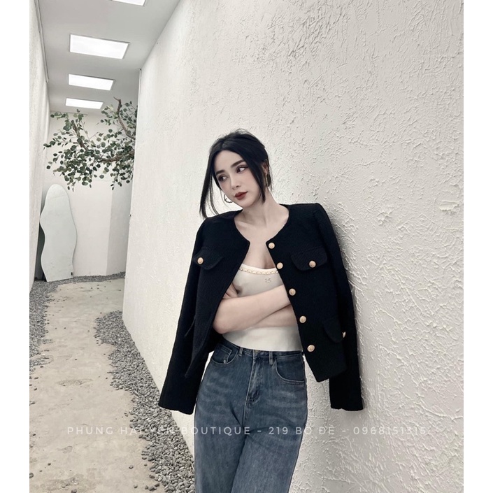 [Mã FATRENDW1 giảm đến 30k đơn 99k] Áo dạ tweed nữ 2 lớp dày dặn siêu hot 2022 MSP01