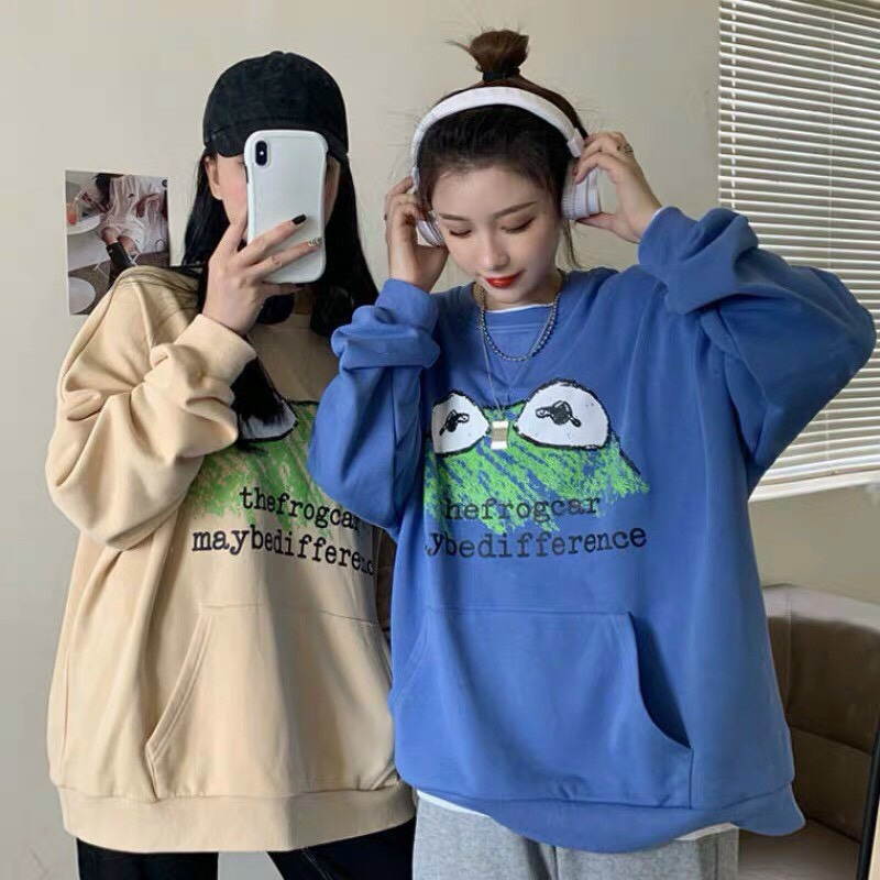 [HCM]Áo Sweater Nam Nữ In Mắt Ếch Siêu CuteChất Thun Nỉ Ngoại Dày Dặn Form Áo Dưới 70kg-TP