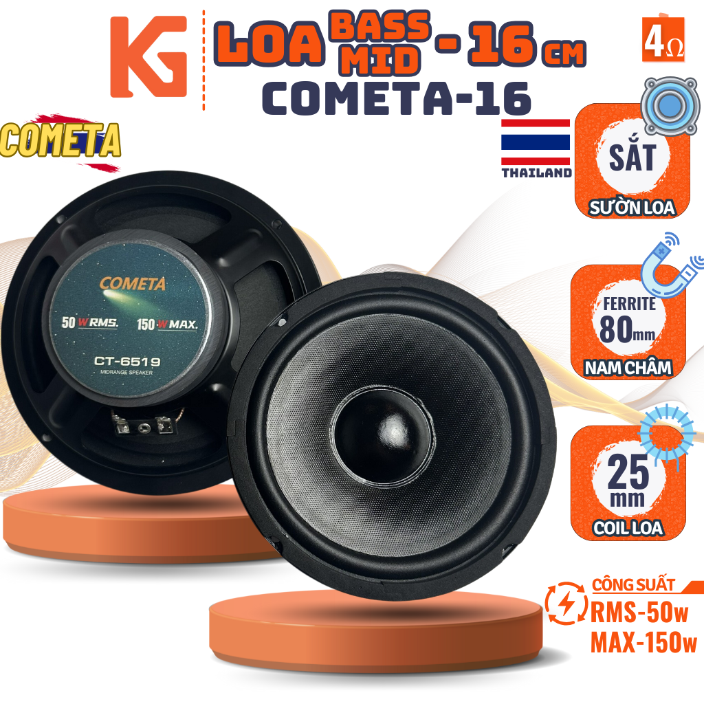 Loa Bass - Mid 16cm Cometa CT-6519 - ThaiLand