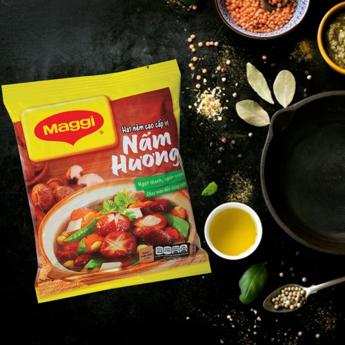 Tặng 250ml dầu Meizan_Hạt nêm nấm hương Hạt Nêm Maggi 450g
