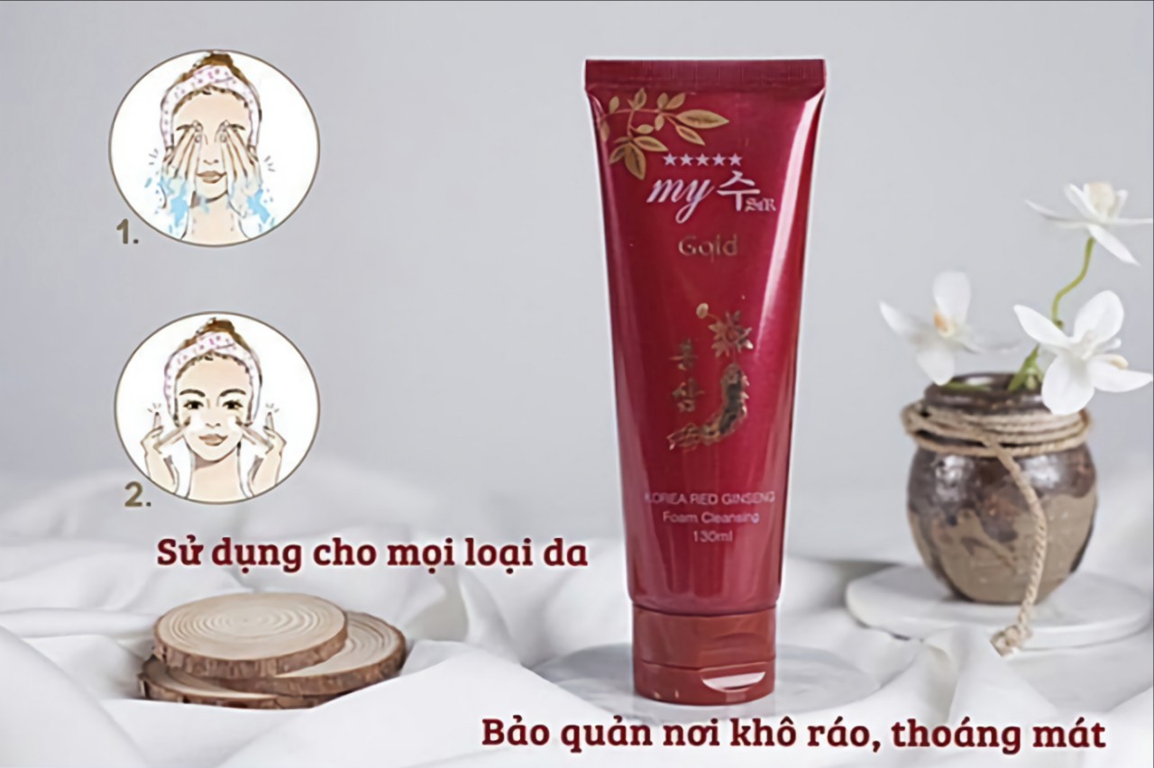 Sữa rửa mặt sâm đỏ Hàn Quốc.