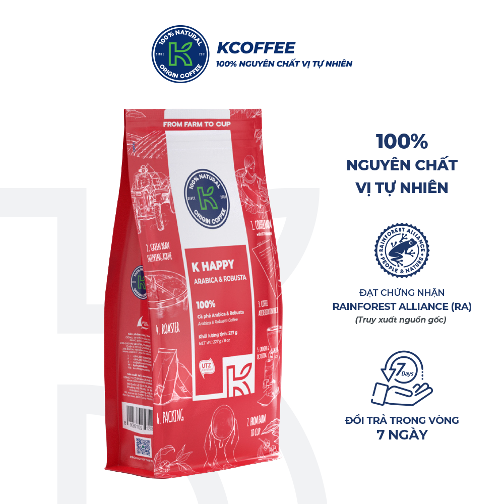 Roasted and Ground Coffee Specialty Pure Filtered Coffee K Coffee K Happy 227g