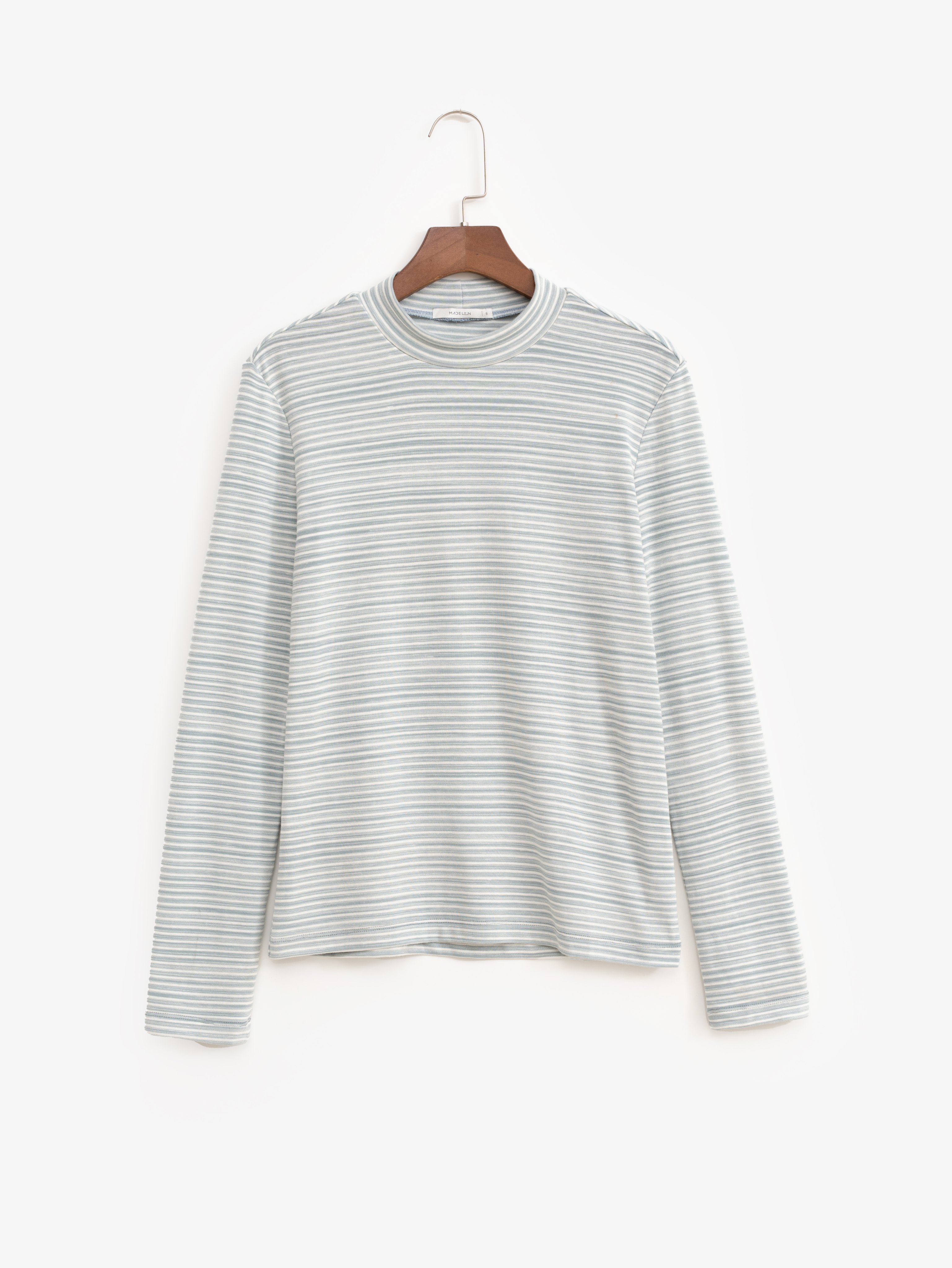 Áo sweater kẻ dài tay cổ 3F MADELEN