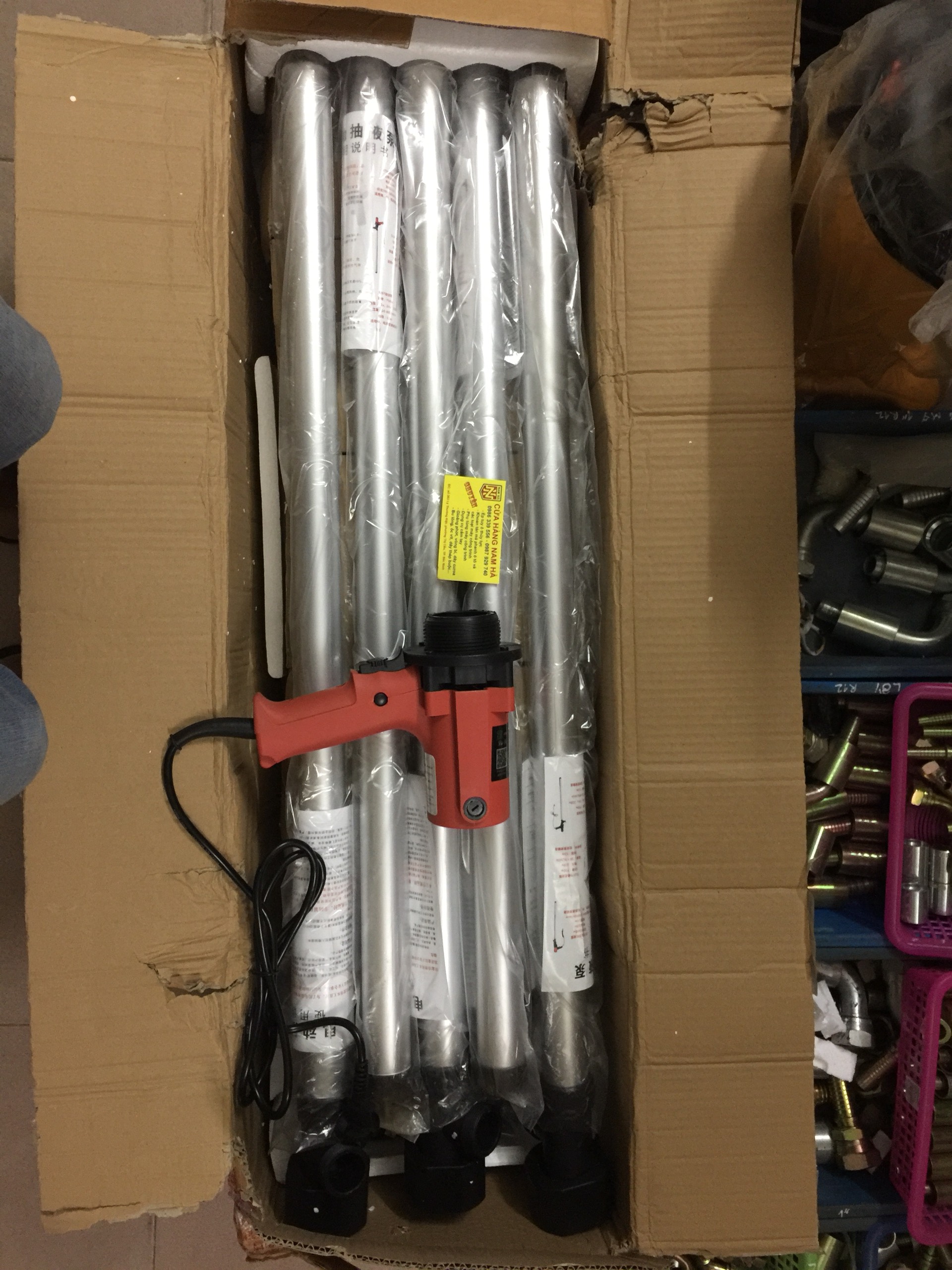 Máy bơm dầu nhớt thùng phi dùng điện 220V