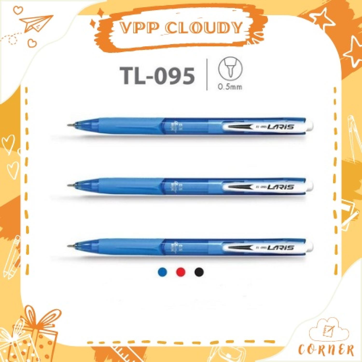 Hộp 20 cây bút bi tl laris tl-095 💖 𝑭𝑹𝑬𝑬𝑺𝑯𝑰𝑷 💖