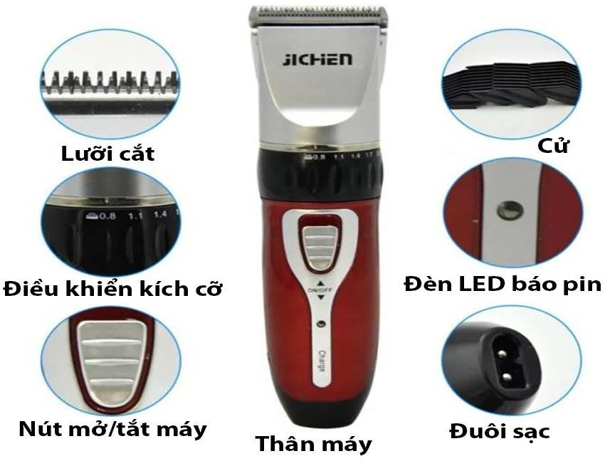 Tông đơ cắt tóc Jichen- 0817 thế hệ mới