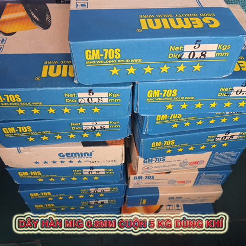 Cuộn dây hàn mig dùng khí 0.8mm loại 5 kg