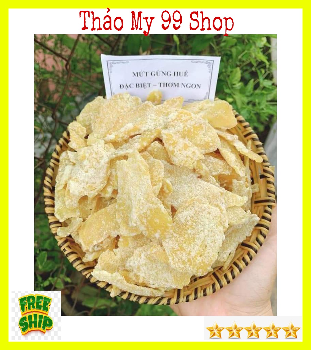 (FREESHIP) 1Kg mứt gừng Huế ít ngọt- CHỢ BẾN TRE