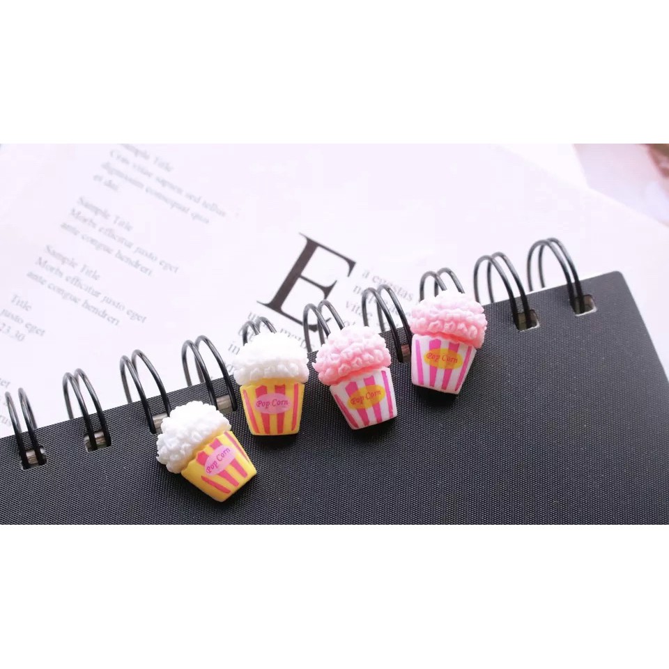 Charm (C11)[Ko Keo & Nút] slime/ Dụng Cụ Charm Trang Trí Kem & Bắp Rang Bơ (1-1.5cm)