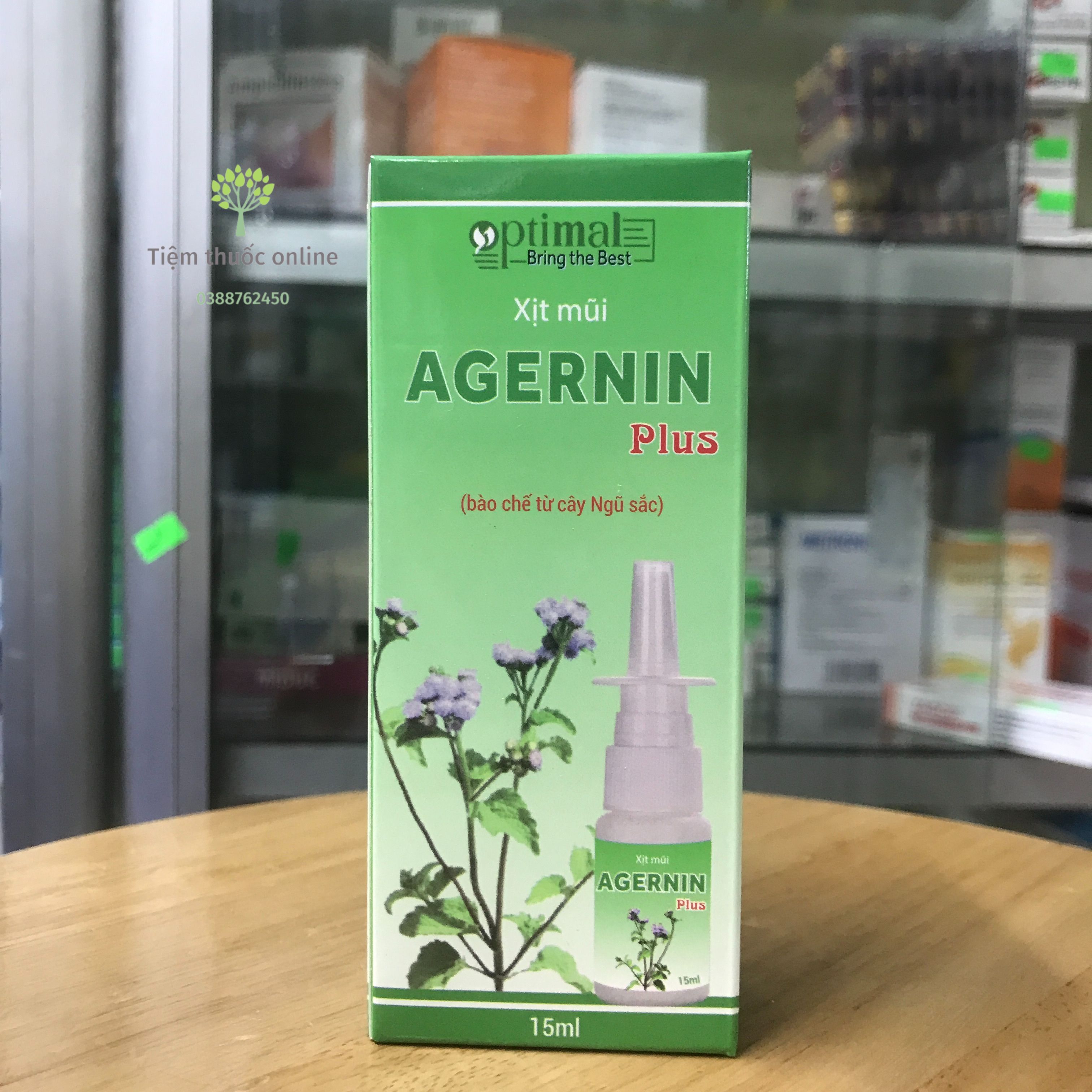 Xịt mũi AGERNIN Plus chai 15ml chiết suất cây ngũ sắc