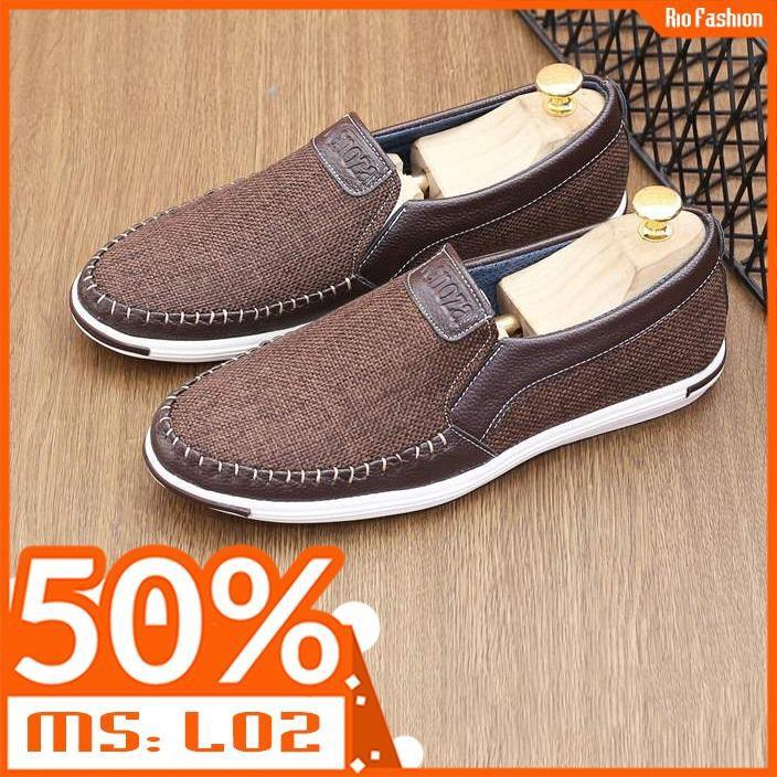 GIÀY LƯỜI NAM VẢY BỐ CÓ 4 MÀU (L02)