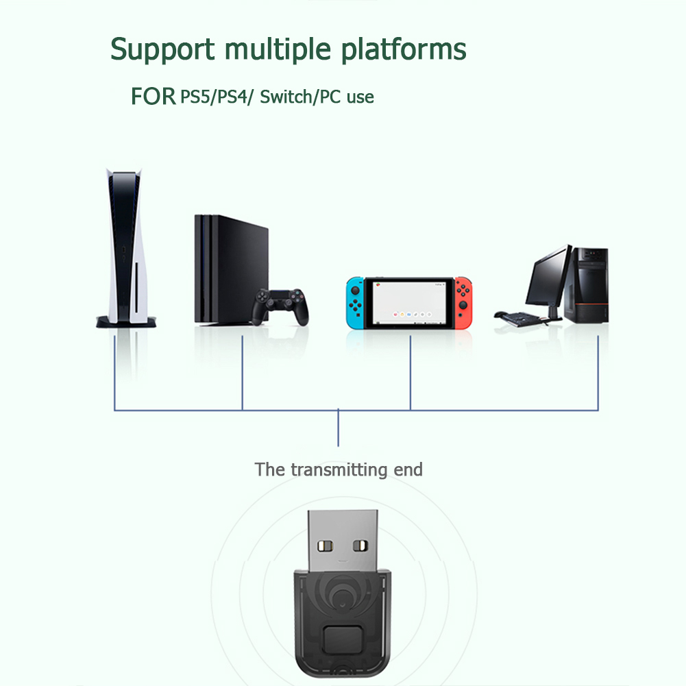 Bộ Thu Phát Âm Thanh Bluetooth USB USB Dongle, Bộ Chuyển Đổi Không Dây Cho Công Tắc, PS5 PS4 PC