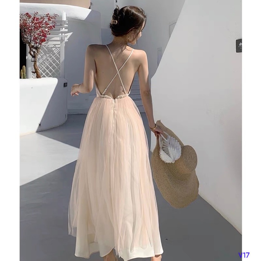 đầm maxi voan lụa hàng cao cấp sang chảnh ldt722