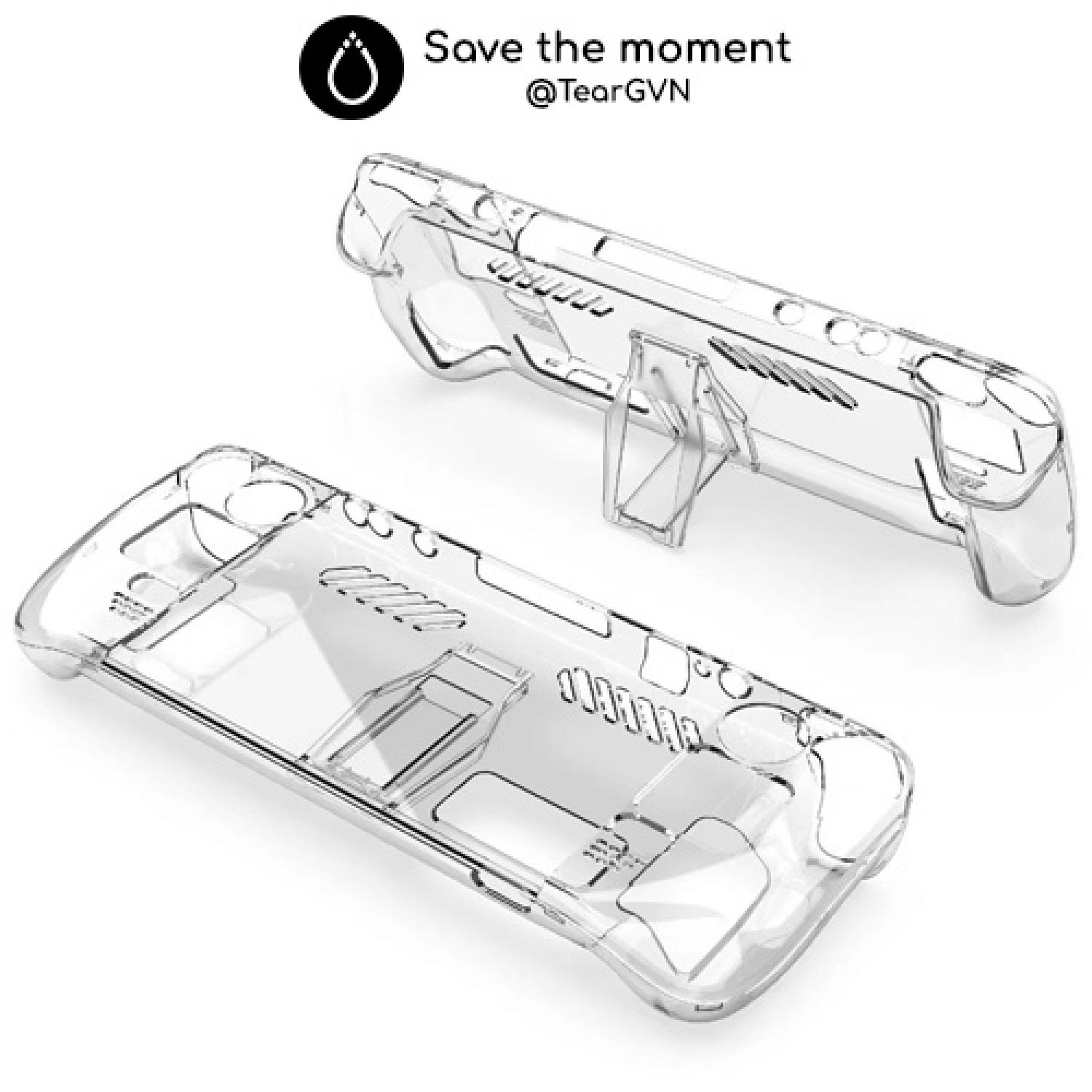 Ốp cứng trong suốt có chân đứng PGTECH cho Steam Deck OLED / LCD