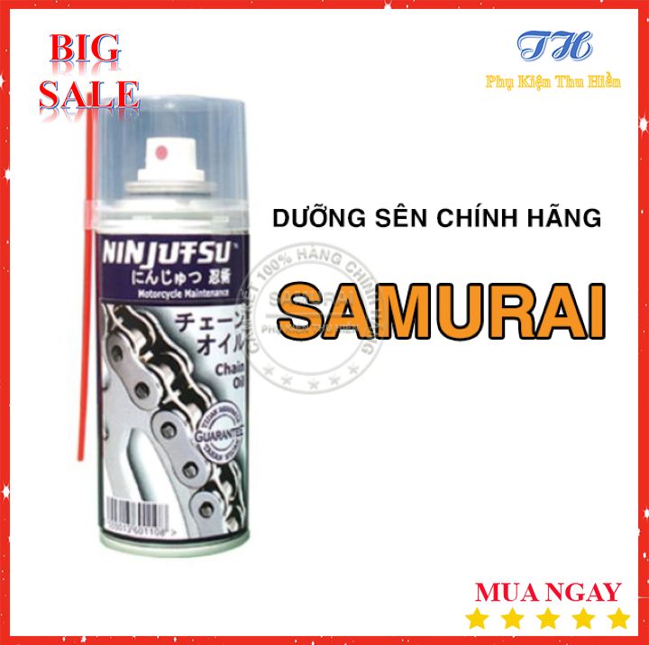 [HCM]Chai Xịt Dưỡng Sên Xe Máy NINJUFSU SAMURAI Dạng Sáp NZ002
