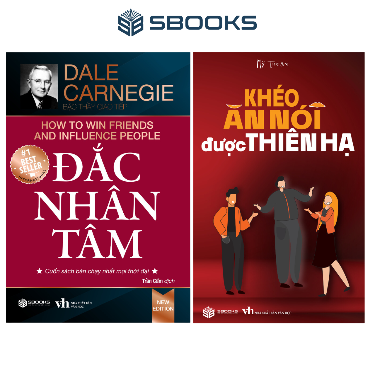 Sách combo 2 cuốn : đắc nhân tâm + khéo ăn nói được thiên hạ - sbooks