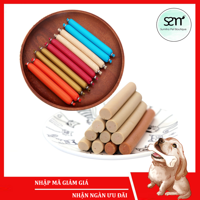 Xúc xích cho chó mèo thú cưng Captain bịch 30 cái 500gr (15g/cái)