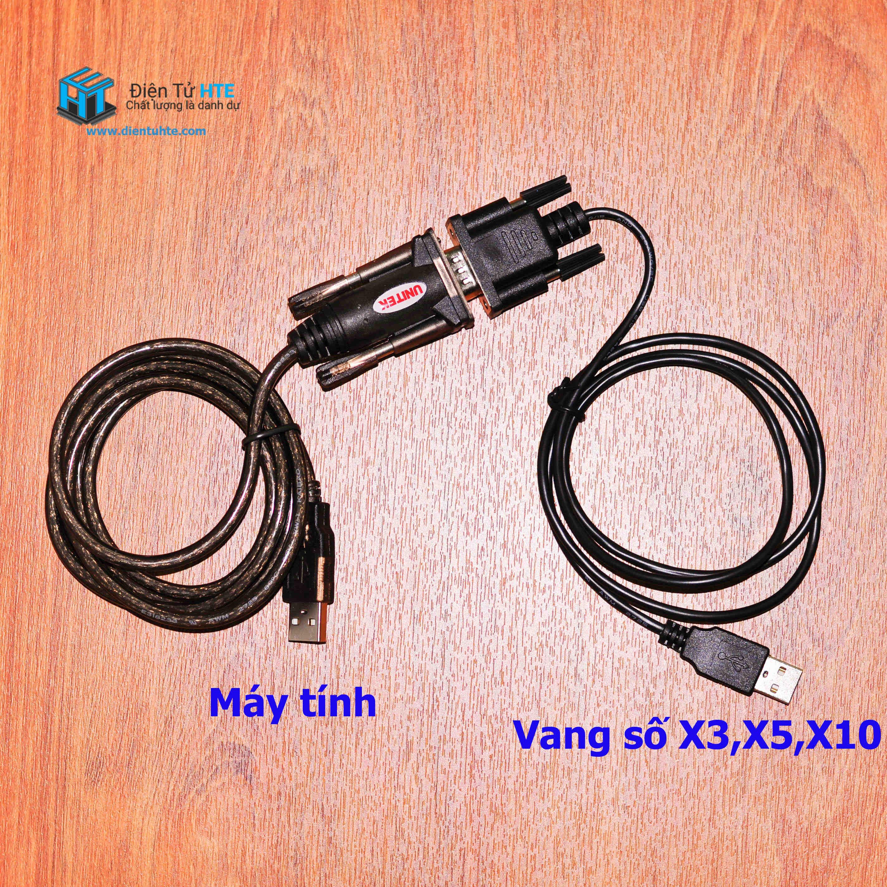 Bộ cáp kết nối Vang số X3 X5 K306D Với máy tính RS232