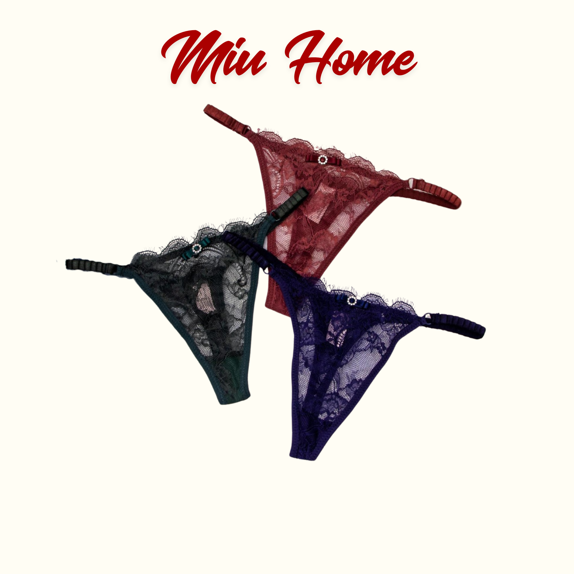 Quần lót nữ MIUHOME ren mềm mịn 8001