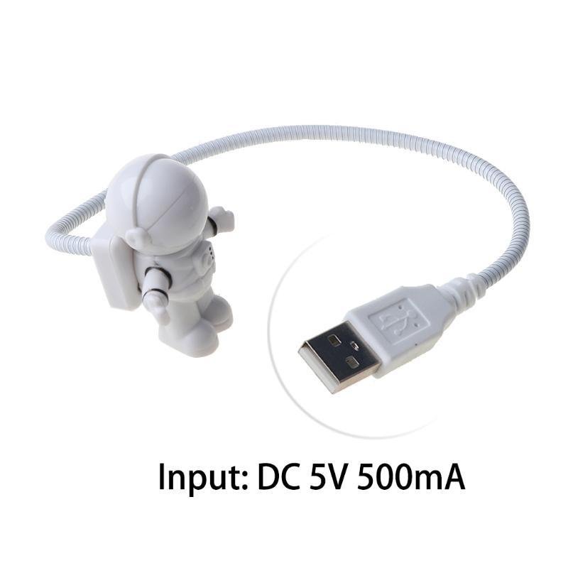 USB Astronaut Powered Mini LED White Night Light Lamp Bulb for Laptop PC Reading