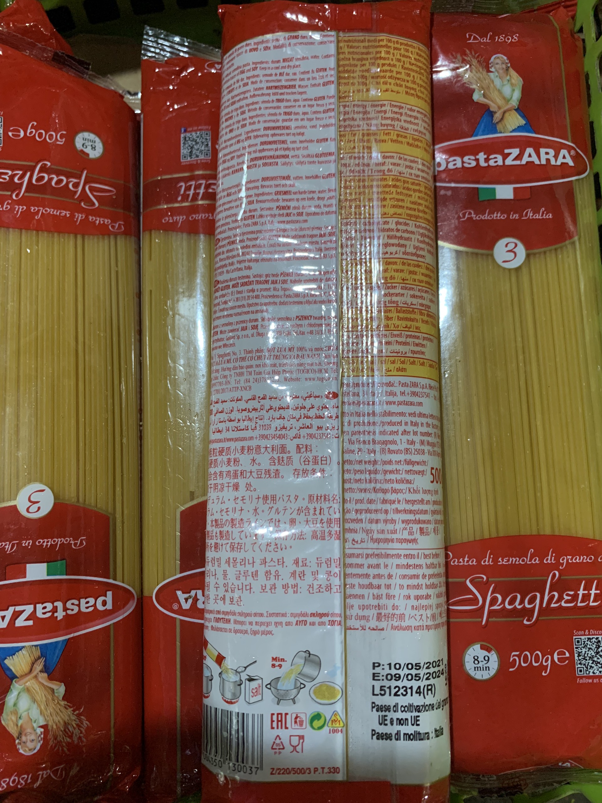 MỲ Ý SỢI VỪA PASTAZARA SỐ 3 ( 500gr )