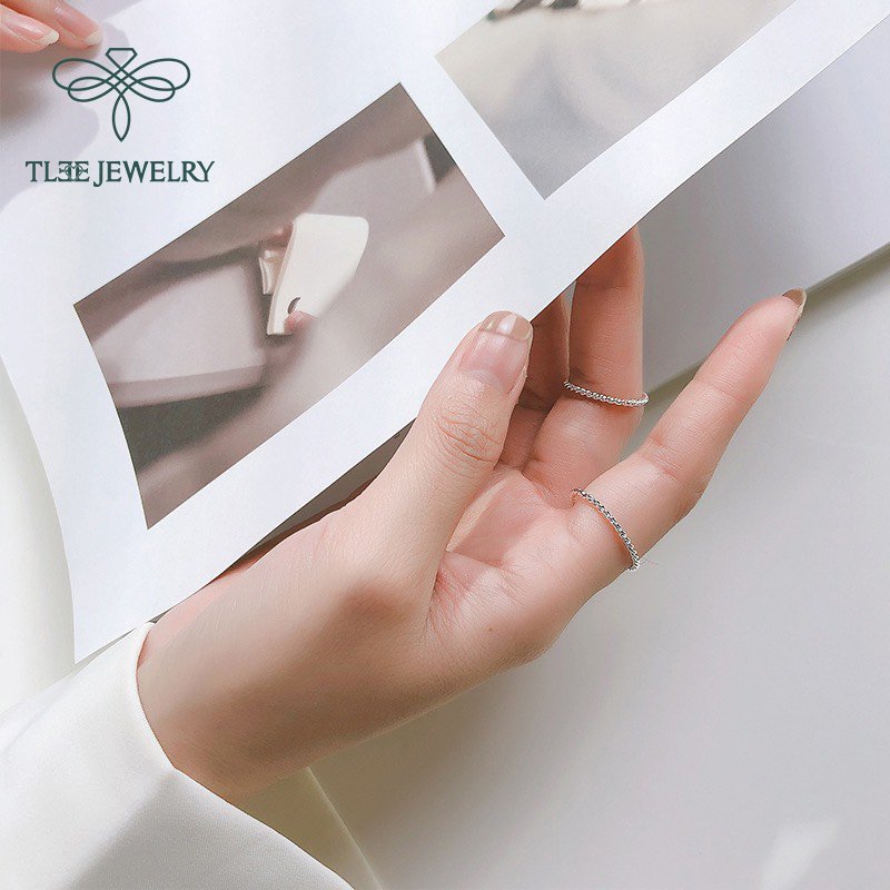 Nhẫn bạc TLEE xoắn bạc nguyên chất basic cá tính TleeJewelry A0279
