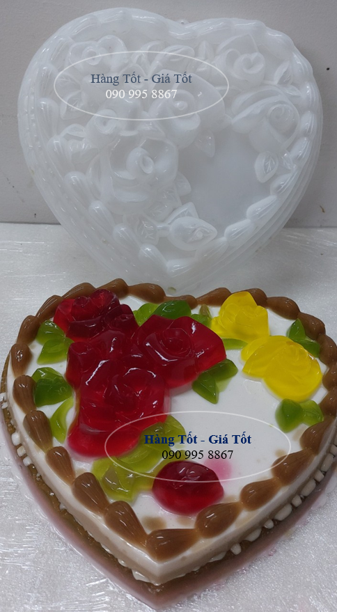 KHUÔN RAU CÂU TRÁI TIM 25 CM