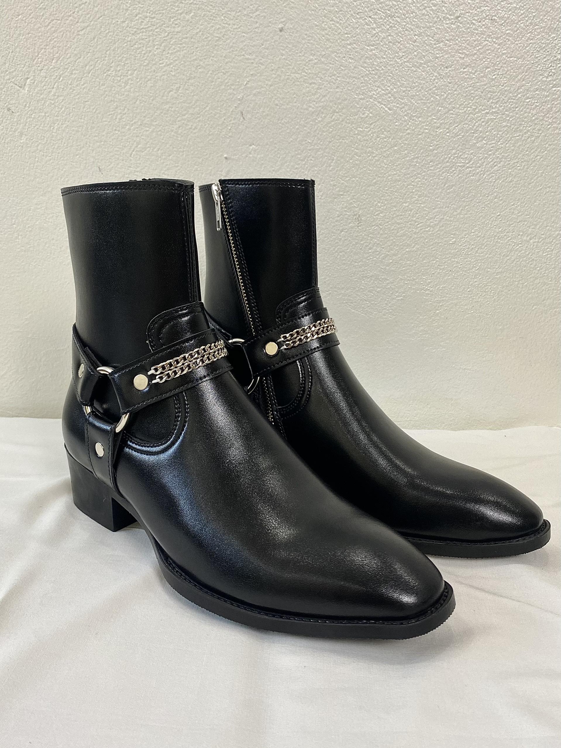 (5cm) Harness Boot Xích Nam, Harness boots da nappa bảo hành 12 tháng