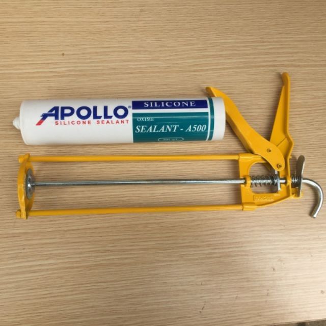 Keo silicon Apolo  A300 + súng bắn keo(Trong ,Sữa, Đen)