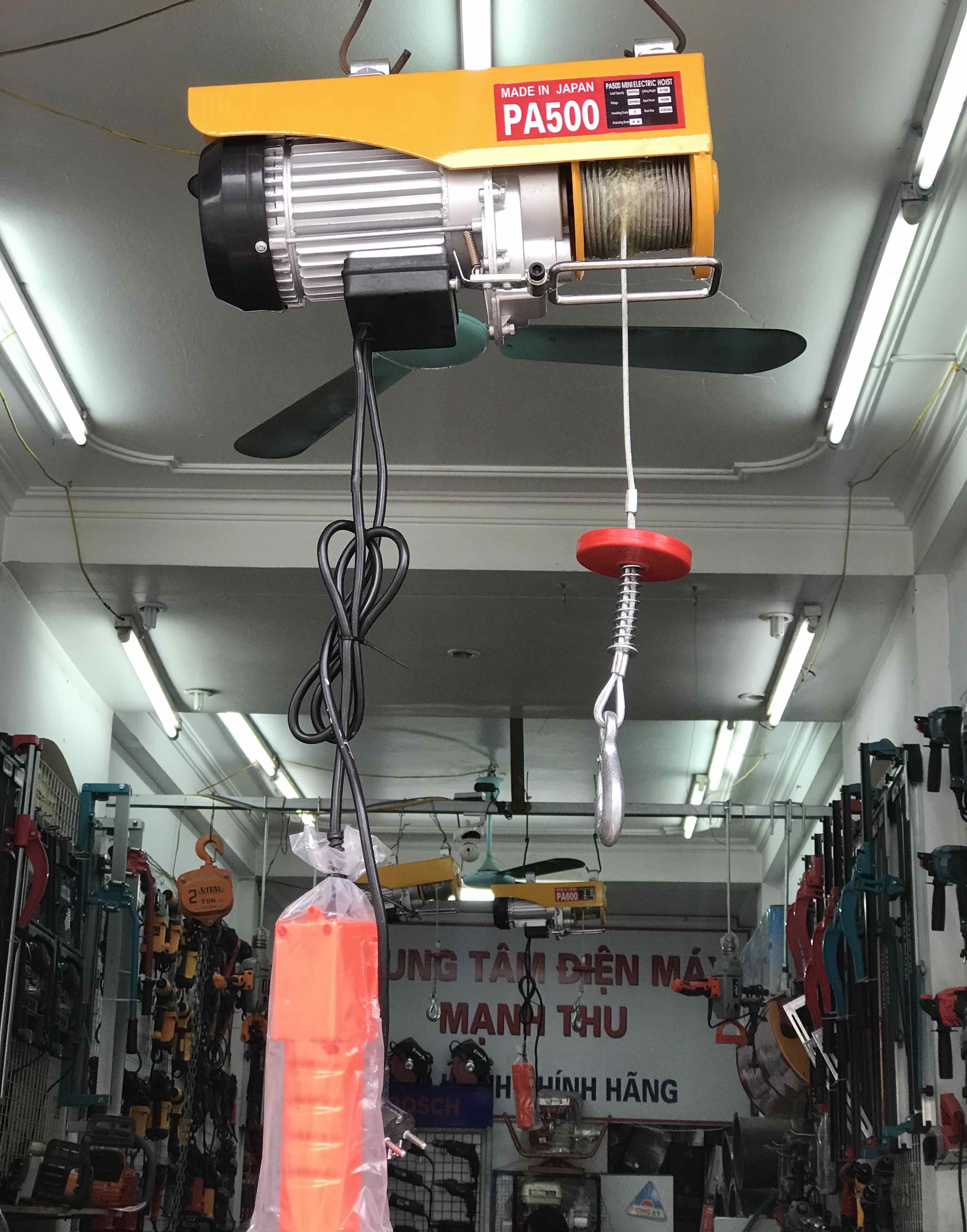 máy tời điện 500kg - máy tời treo