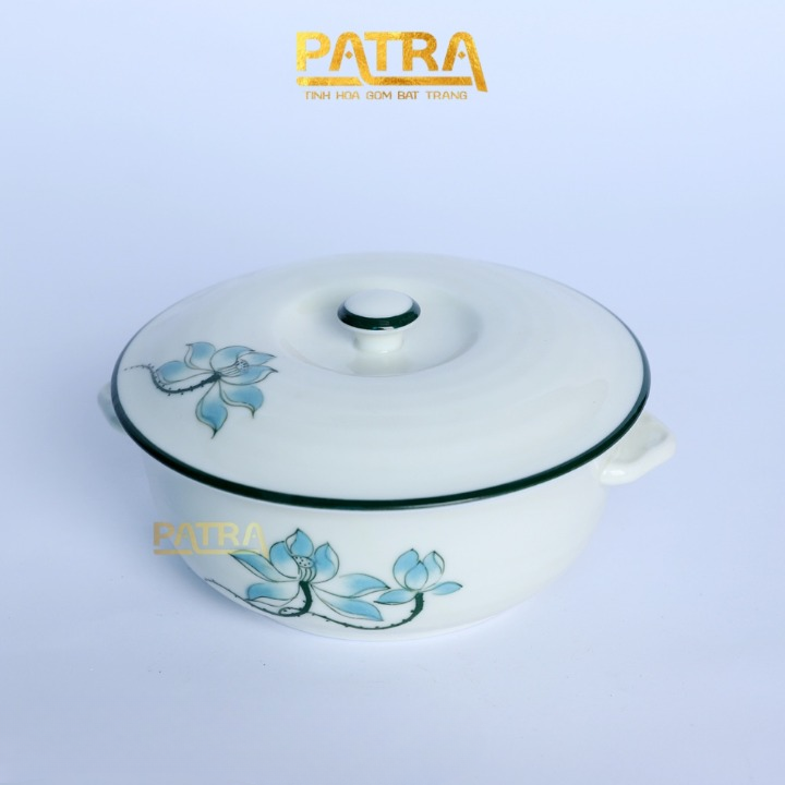 Âu cơm sứ men kem Bát Tràng - Âu đựng cơm nhiều mẫu chọn lựa