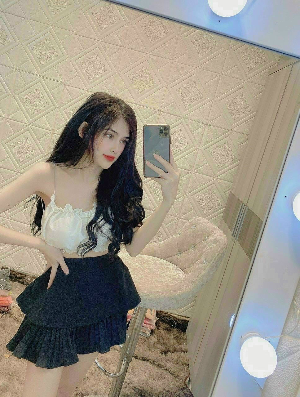 Áo 2 Dây Hở Lưng Cột Dây Bún Kèm Mod Ngực U21