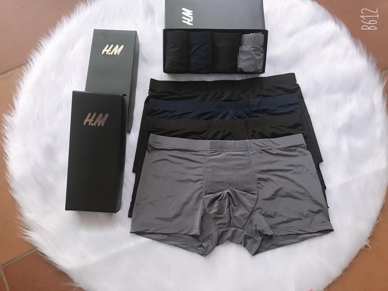 combo hộp 4 quần boxer HM thanh lịch cao cấp