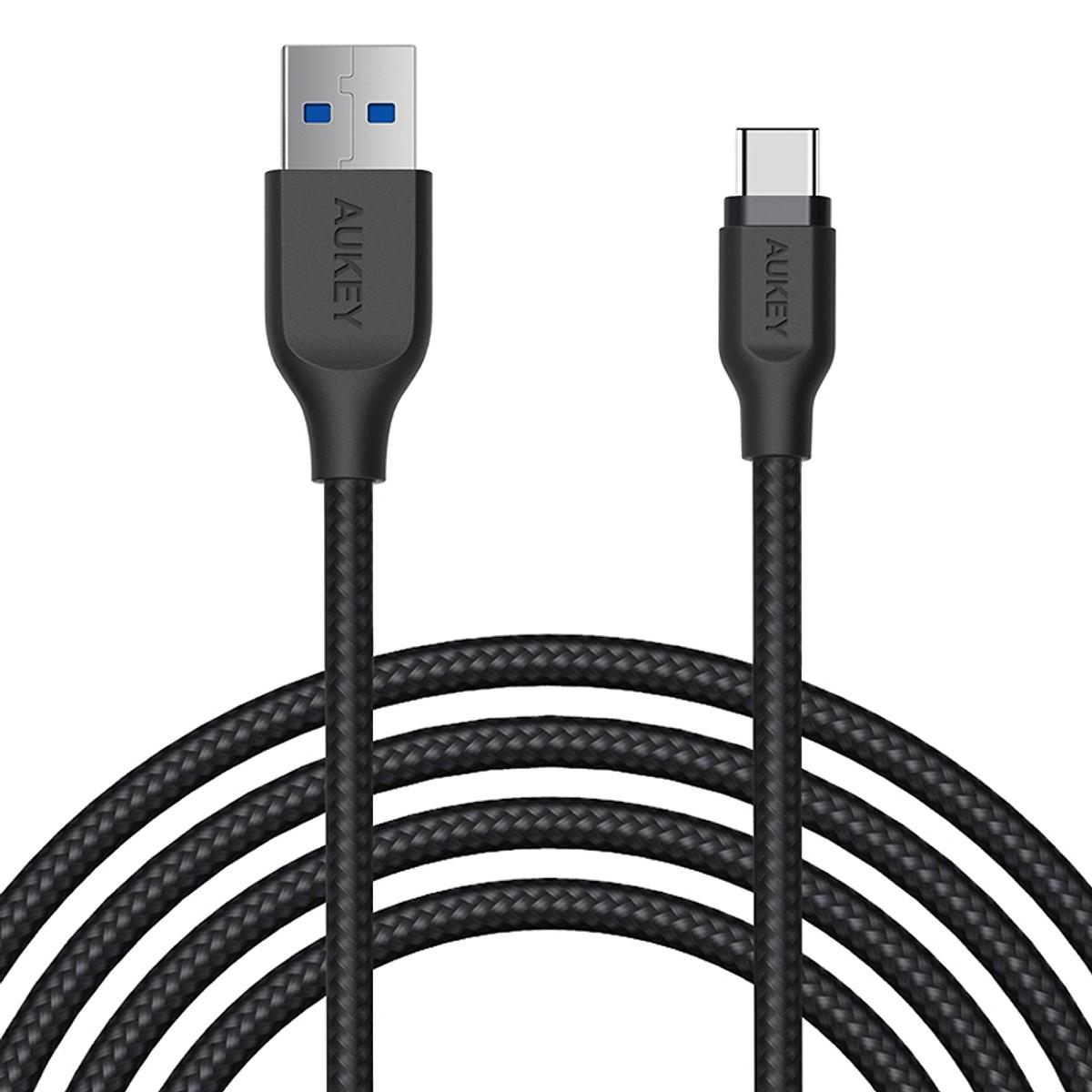 [HCM]Dây Cáp Sạc USB Type-C Aukey CB-AC2 2.0m (Đen)