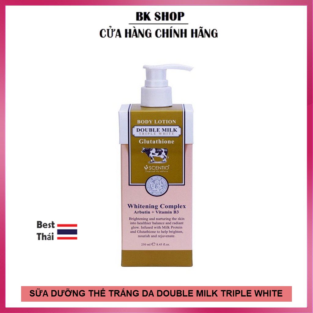 Sữa Dưỡng Thể Trắng Da Beauty Buffet Scentio Double Milk Triple 250ml