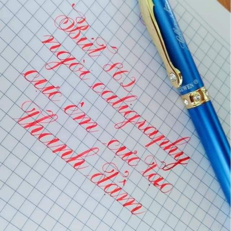 Bút Ouguwen Ngòi Lá Tre 862 Calligraphy Viết Nét Thanh Đậm