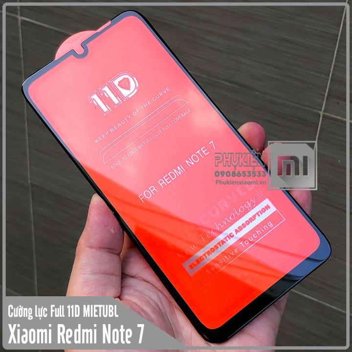 Kính cường lực 11D cho các dòng máy Xiaomi Redmi Note 9S / Note 9 Pro / Note 8 / Note 8 Pro / Redmi 7 / Redmi Note 7 /  Note 6 Pro / Note 5 Pro / Redmi K20 / Redmi 6 Pro / Poco F1  Full viền Đen MIETUBL