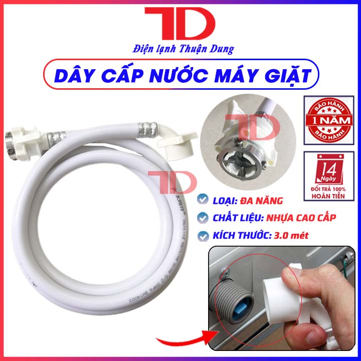 Dây cấp nước máy giặt đa năng 3m - Điện Lạnh Thuận Dung