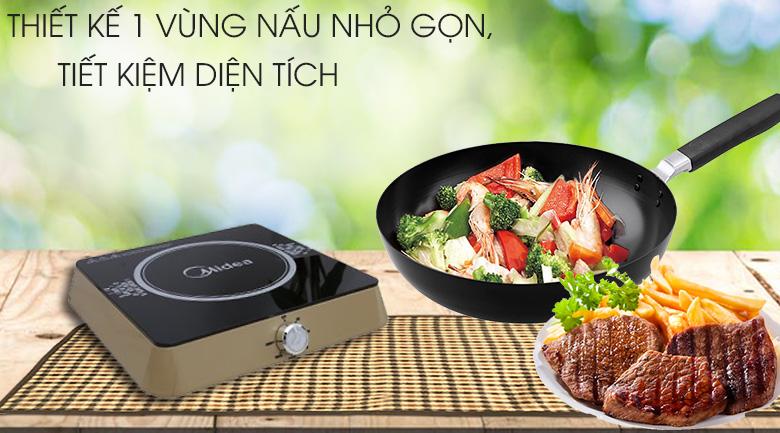 Bếp từ Midea MI-K1917EF(G) đen vàng