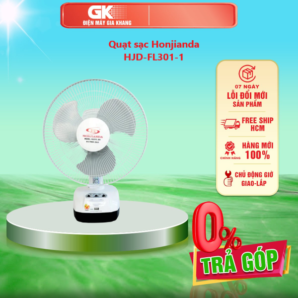 Quạt sạc honjianda hjd-fl301-1 - loại 1 bình