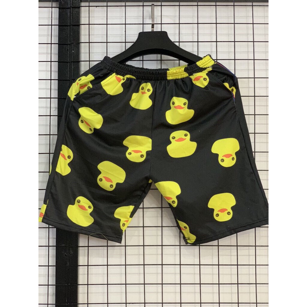 Quần short nam nữ ống rộng họa tiết cartoon thời trang unisex/ Quần đùi lửng in hoạt hình kute - xuongmaythuhien