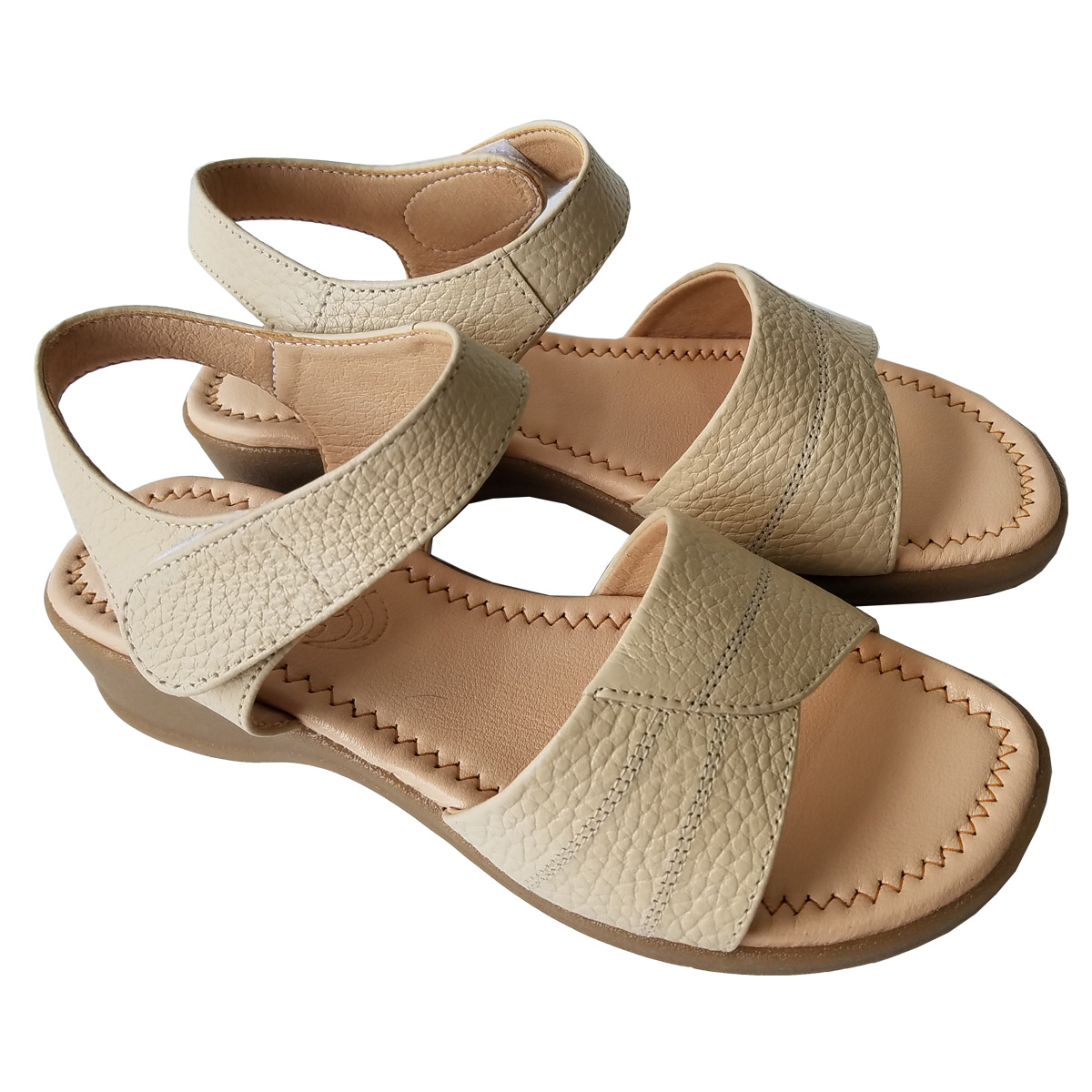 Giày Sandal Nữ Da Bò Thật BIGGBEN Cao 3 Phân SDNB69