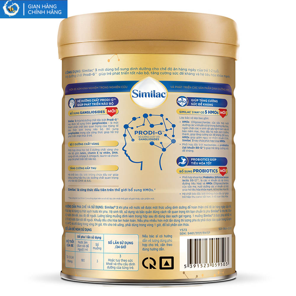 Sữa Bột Similac 3 Hương Vani 400g,900g