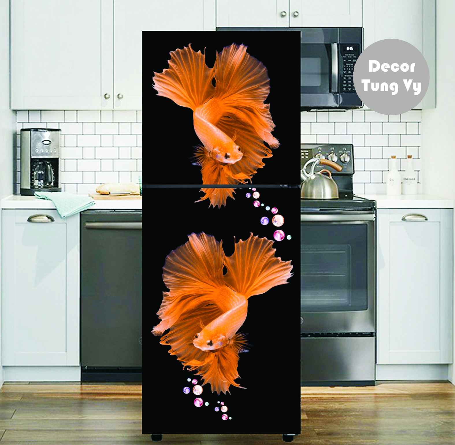 Decal dán tủ lạnh - máy giặt - dán kính - dán tường