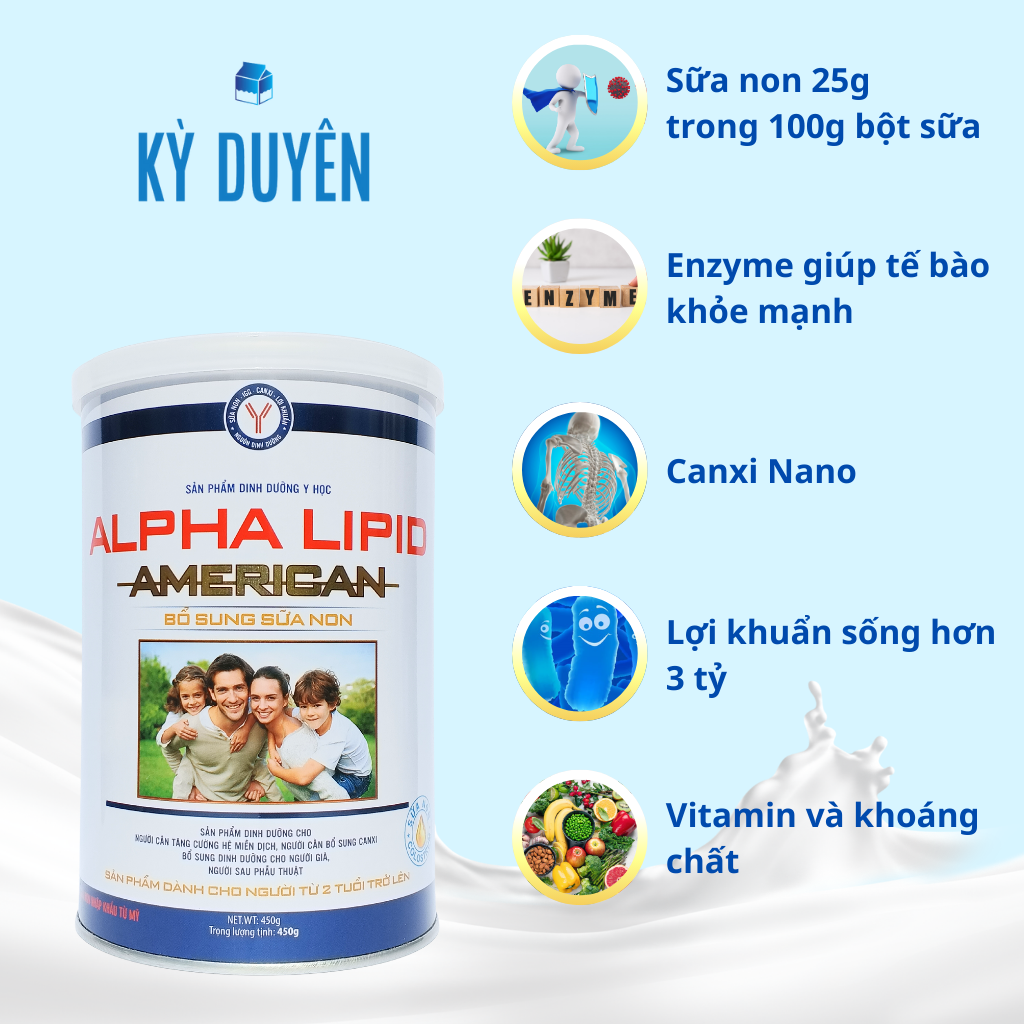 Sữa non Alpha Lipid 450g - sữa non American