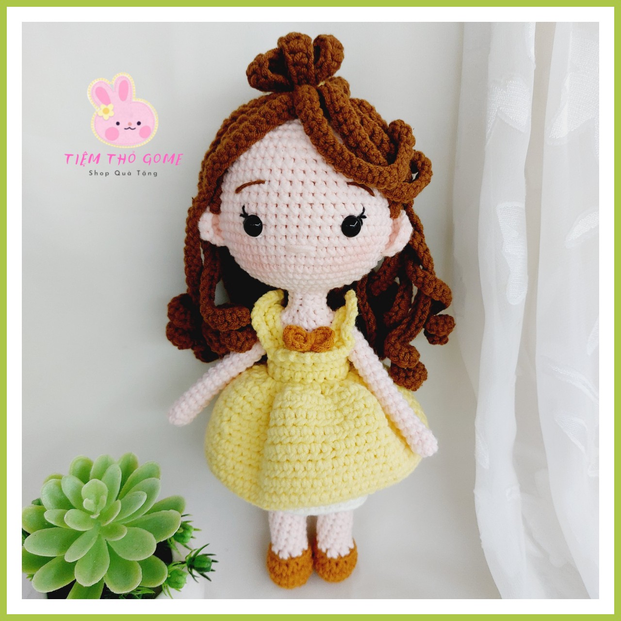 Búp bê len Handmade - Búp bê công chúa, Búp bê Belle ( hàng có sẵn)