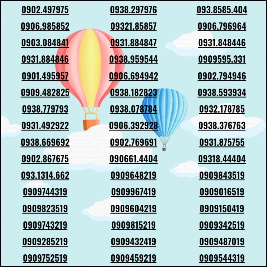 [HCM][Đồng giá] Sim đẹp Mobi