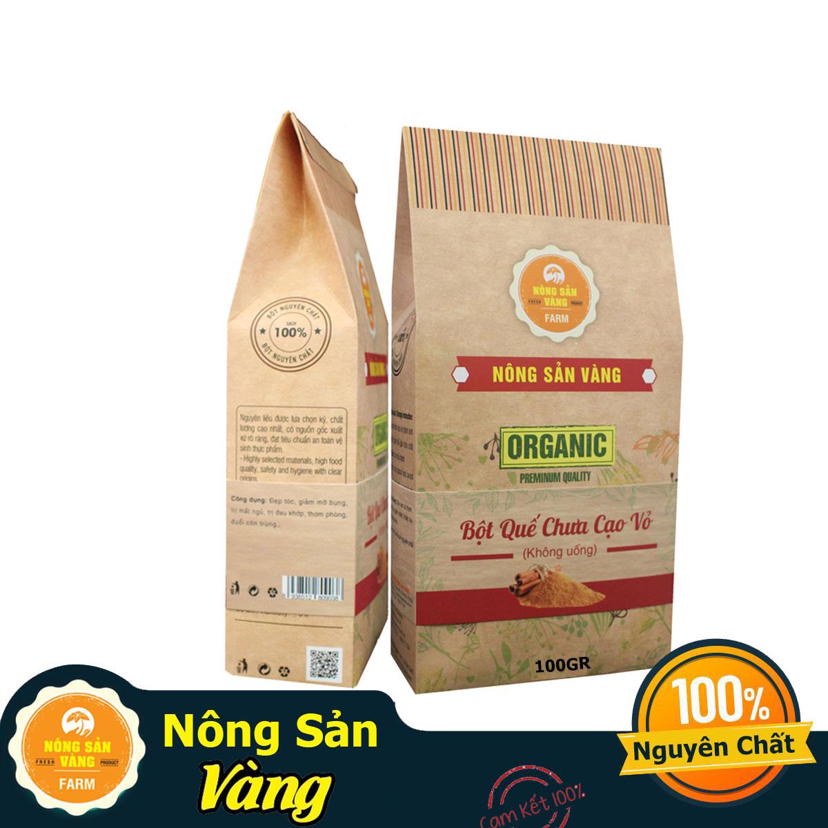 [HCM]Bột Quế Nguyên Chất Chưa Cạo Vỏ (Làm Đẹp) 100gr giảm cân giảm mỡ bụng đắp mặt - Nông Sản Vàng